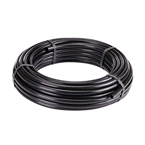 Raindrip 052010P 1/2 in. Drip Irrigation Supply Tubing, 100 ft., for Emitters, Irrigation Parts, and Drip Systems,Black Polythyrene - size: 100 Feet