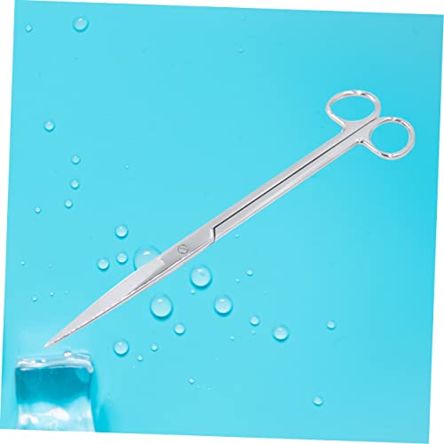 Long Handle Straight Scissors Stainless Steel Aquatic Weed Shears Heavy Duty Garden Scissors for Aquarium Plant Maintenance
