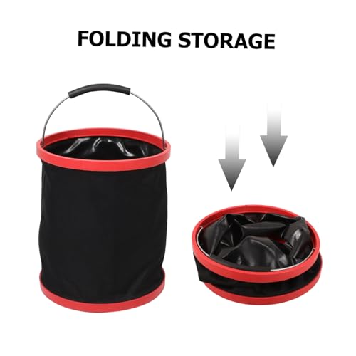 Unomor Foldable Car Wash Bucket Heavy-Duty Cleaning Container Handle for Outdoor Activities Fishing Camping and Vehicle Washing
