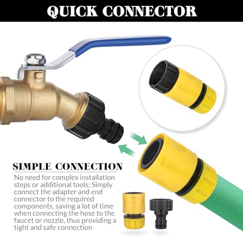 IBC Tote Hose Adapter 275-330 Gallon IBC Tote Water Tank Fittings, 3/4" NPT to 3/4" GHT Lead-Free Compliant Brass Garden Hose Faucet with 2.44 "fine, 2" fine and 2 "coarse Thread Adapter - color: High Flow Valve