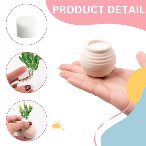 4 Pack Aquatic Plants Fixed Ring Set, Anti-Floating Ceramic Planter for Fixing Water Plants, Aquarium Decoration Fish Tank Accessories Landscaping Ornaments, White - color: White