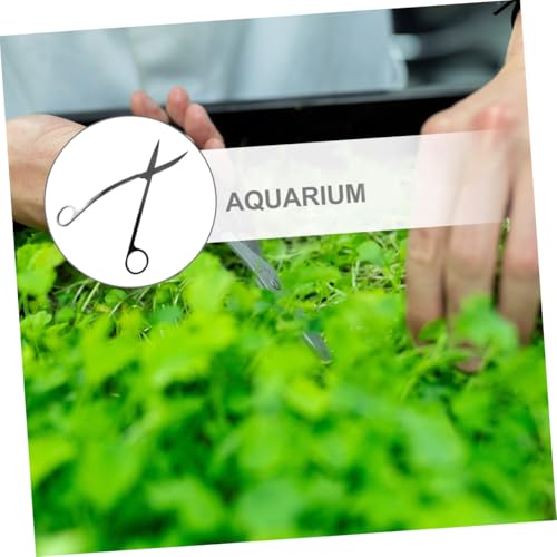 Aquarium Aquatic Plant Trimming Scissor Portable Stainless Steel Aquascaping Tool for Easy Care of Aquarium Plants Comfortable Finger Ring Design for Precise Trimming