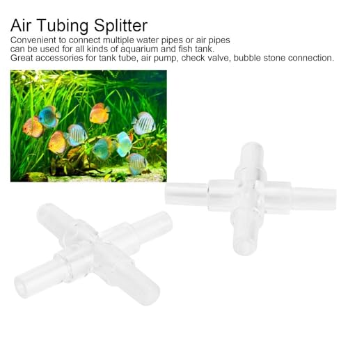 30Pcs 4mm Transparent PVC Air Tubing Splitter Kit - L Shape 3 Way 4 Way Connector for Aquarium Air Pump Accessories(4 Way Adapter) - style: 4 Way Adapter