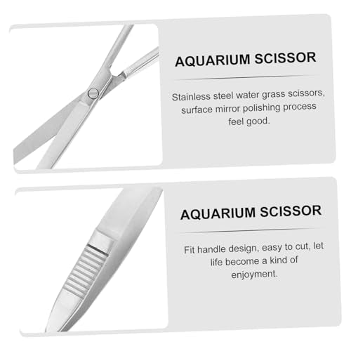 Abaodam Stainless Steel Spring Scissors for Aquatic Plants Portable Aquarium Clipper for Easy Maintenance and Trimming Aquarium Tool for Aquascaping and Fish Tank Care