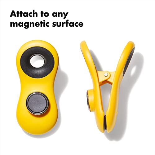 OXO All Purpose Magnetic Clips, 1 EA (Pack of 2) - color: Navy Blue/Yellow/Red & Light Blue, size: 4 Piece All-Purpose Set (Pack of 2)