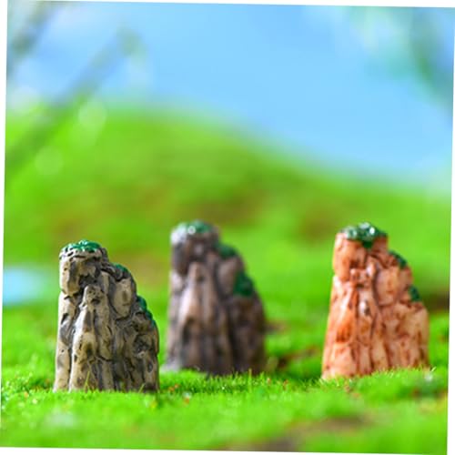 Milisten 6pcs Miniature Rockery Decor Artificial Rockery Figurines for Aquarium and Garden Realistic Micro Landscape Ornaments Safe for Fish and Water Quality