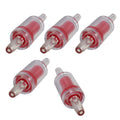 uxcell Fish Tank Aquarium Red Clear Plastic Air Pump Check Valves 5 Pcs