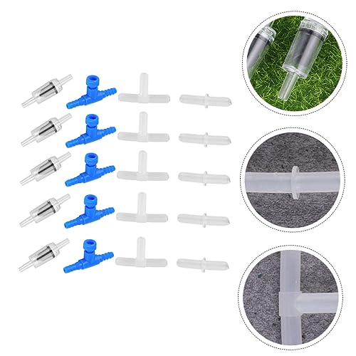 20pcs Fish Tank Air Flow Control Valves Aquarium Oxygen Shunt Head Plastic Air Flow Splitter Easy to Operate for Various Aquariums