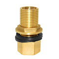 Hooshing Brass Bulkhead Fitting 1/2“ Male x 1/2" Female Thread Water Tank Connector for Rain Barrels, Aquariums, Tubs, Pools - size: 1/2 Inch