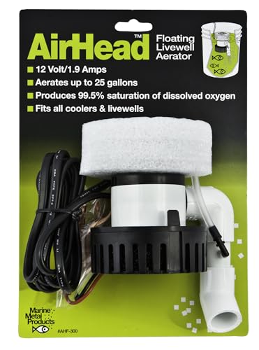 Marine Metal A-3 Commercial Air Bubbles Pump Kit, Aerator for Bait Buckets or Aquarium Tanks (110 Volts)