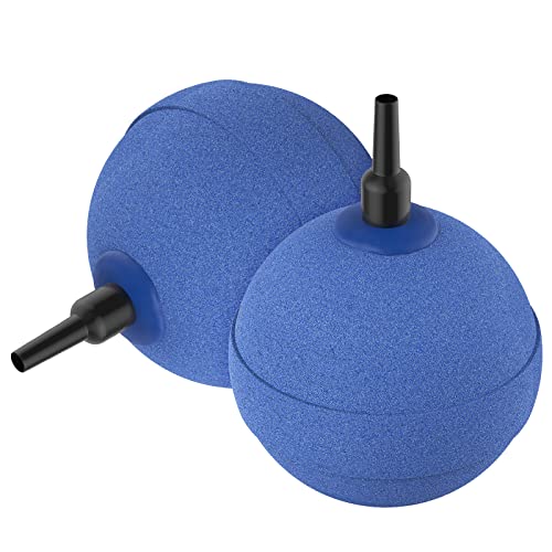 Pawfly Aquarium Air Stone Bubbler 2 Inch, Oxygen Diffuser Airstone for Air Pump Fish Tank Bucket Pond and DWC Reservoir, 8 Pack - color: 8 Pack(Blue)