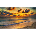 Sunset Tropical Beach Aquarium Background Sunrise Ocean Seashore Fish Tank Background Ocean Seascape Terrarium Backgrounds Sunset Over the Seacoast Sea Waves Sand Reptile Tank Backgrounds 24x16in - color: Dark Brown, size: 24(W)x16(H)inches/ 60(W)*40cm(H)