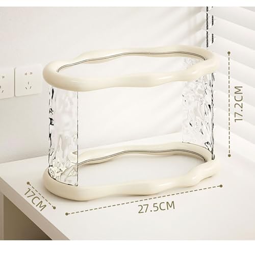 Bathroom Countertop Organizer, 2 Tier Bathroom Organizer and Storage, Acrylic Vanity Organizer Standing Holder Shelf, Perfume Makeup Skincare Cosmetic Desk Organizer for Bedroom Dressing Table, Black - color: Black 1 - Acrylic