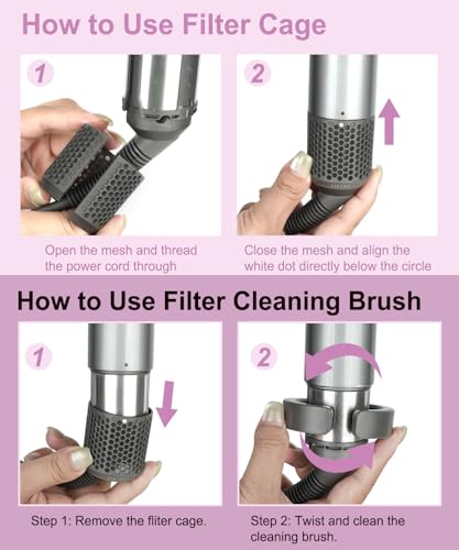 Outer Filter Cage Cover Replacement and Cleaning Brush for Dyson Airwrap HS01 HS05 Strainer Magnetic Filter Cover Part no. 969758-06 NO.969760-01