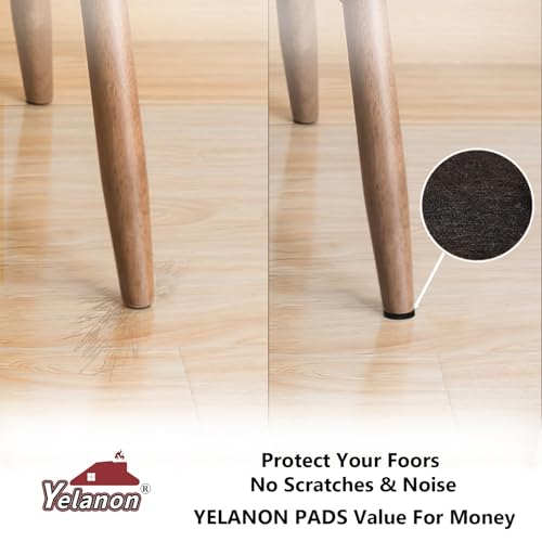 Yelanon Felt Furniture Pads for Hardwood Floors -36 Pcs 2" Premium Floor Protectors for Furniture, Felt Pads for Chair Legs, Brown - size: 36 pcs 2" Round Brown