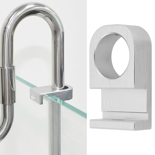 The Lord of the Tools 2pcs Aluminum Alloy Pipe Holder Clamp Distance 13mm Aperture 18.5mm for Aquarium Inlet and Outlet Pipes, M
