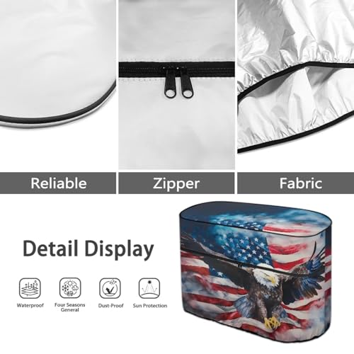 American Flag Eagle RV Propane Tank Cover Weather Resistant Gas Cylinder Cover Dustproof Camper Propane Tank Cover Camper Accessories Washable - color: American Flag Eagle, size: Small-Double 20LB
