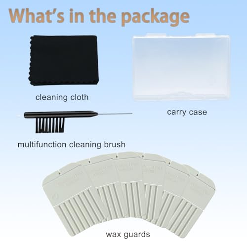 QuickGuard 10962504 Filters for Selected Signia and Connexx Hearing ITE Hearing Aids - Cleaning Brush Kits with Carry Case-6packs