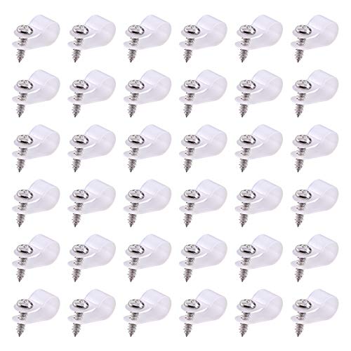 Swpeet 60 Pack White 3/8 Inch Nylon Plastic R-Type Cable Clips Clamp Kit, Nylon Screw Mounting Cord Fastener Clips with 60 Pack Screws for Wire Management (3/8 Inch, White) - color: White, size: 3/8 Inch