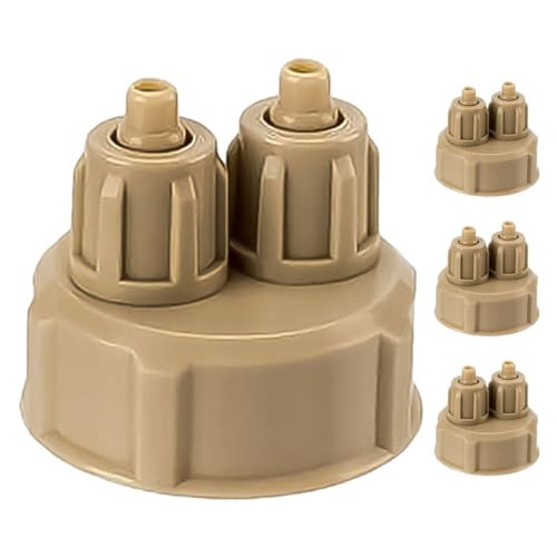 SUPVOX 4pcs DIY Reactor Bottle Cap, Aquarium Generator Carbon Dioxide Reactor Fish Tank DIY Quick Bottle Cap Air Diffuser Generator Part