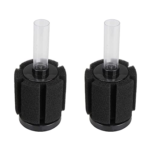 SunGrow 10-Gallon Betta Sponge Filter, Underwater Center Aquarium Filter, Attach it to Air Pump (Not Included) to Run, Works for Tropical Fish & Breeder Aquarium, Perfect for Fry & Small Fish, 2 Pcs