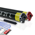 Pair of 2" Garage Door Torsion Springs Set with Non-Slip Winding Bars & Gloves, High Quality Precision Electrophoresis Black Coated, for Replacement & Installation, MIN 16,000 Cycles (0.207x2''x21'') - size: 0.207X2"X21"