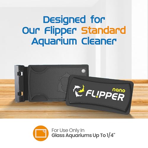 Flipper Nano Aquarium Algae Scraper for Fish Tank Cleaning Kits – Stainless Steel Replacement Blades for Glass Tanks – Aquarium Cleaner Blades, 2 Pack - style: Nano
