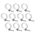 uxcell 10Pcs Double Wire Hose Clamp, 46-51mm Adjustable Stainless Steel Wire Hose Clips with M8 Bolt for Dust Collection Hose, Pump Hose Pipe - size: 46-51mm