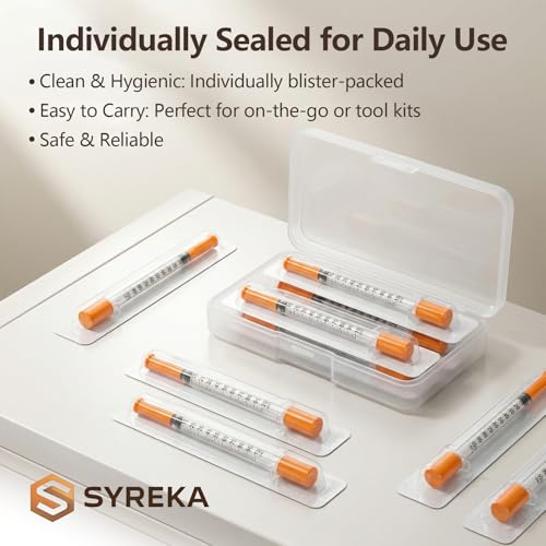 1ml 29G 1/2 Inch Syring, Lab Tools Supplies, Individual Package 25 Pack - size: 1ml-29G-1/2", style: 25 Pack