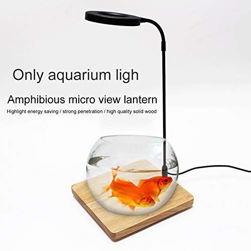 LED Aquarium Light 360 Degree Full Spectrum LED Light with Bamboo Board 10W Nano Fish Tank Light USB Powered Flat Nano Aquarium Light Bett a Fish Tank Light for Plant Growth - size: 10w l / 10.62x11.22inch