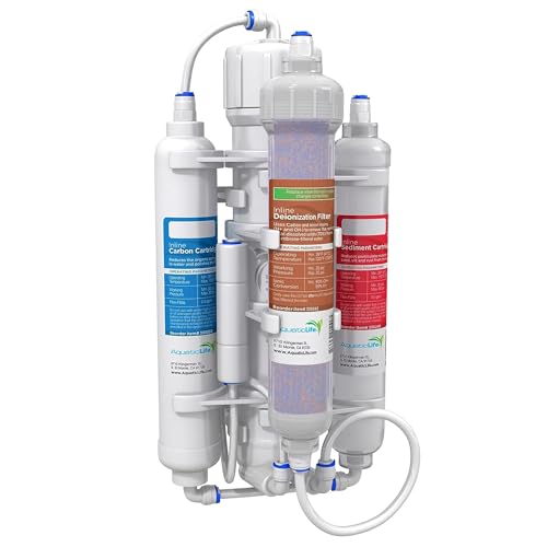 Aquatic Life RO Buddie 4-Stage Aquarium Water Filter System, Reverse Osmosis RO/DI Filtration Unit for Fish Tank, Fountains, and More, 50 GPD (Gallons Per Day)