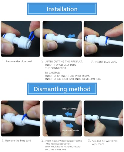 3/8" Push-Fit Check Valve, 3 Pcs | Quick-connect adapter check valve for RO reverse osmosis water filter systems, beverage dispensers & water purifiers. - size: 3/8" Check Valve