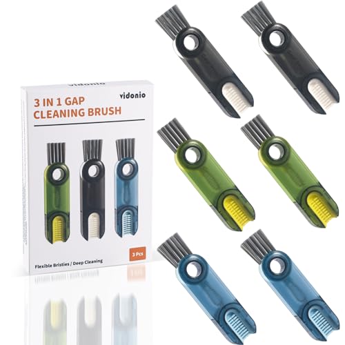 3 in 1 Cup Lid Gap Cleaning Brush Set, Multifunctional Insulation Bottle Cleaning Tools, Mutipurpose Tiny Silicone Cup Holder Cleaner, Home Kitchen Cleaning Tools - style: 6Pcs Mix