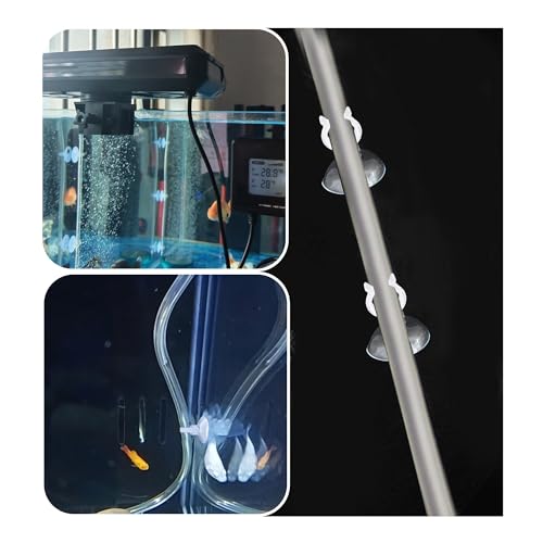 40PCS 13mm Aquarium Suction Cup Clips, Clear Airline Tube Holders for Fish Tank Air Hose, Clamps for Aeration Tubing Setup and Organization - size: 13mm