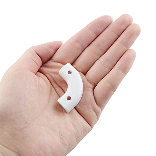 HJGarden 6pcs Water Pipe Flow Bend Clip 90 Degree Fixing Clamp Tube Elbow Corner Holder for 1/4" / 3/8" RO Tubing-White