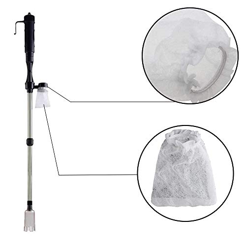 Saim Aquarium Filter Bag Cleaner Replacement Filter Bags Battery-Powered Gravel Cleaner Fitting Bags 12Pcs