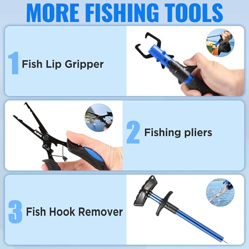 PLUSINNO Fishing Net Fish Floating Landing Net, Kayak Nets with Fixed Foldable Telescopic Pole Handle, Bass Trout Fishing Nets with Nylon Mesh for Pond Lake River, Fishing Gear Gifts for Men Anglers - color: 35”/0.9M Fishing net with tools, size: 0.9m(Ext
