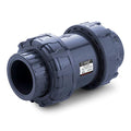 Sharkfellow 1 1/2’’ PVC True Union Ball Check Valve with Full Port, ASTM F1970, with EPDM Seals, Corrosion-Free, Service Free, Rated at 200 PSI @73F, Gray, 1 1/2 inch Socket (1 1/2'') - size: 1 1/2''