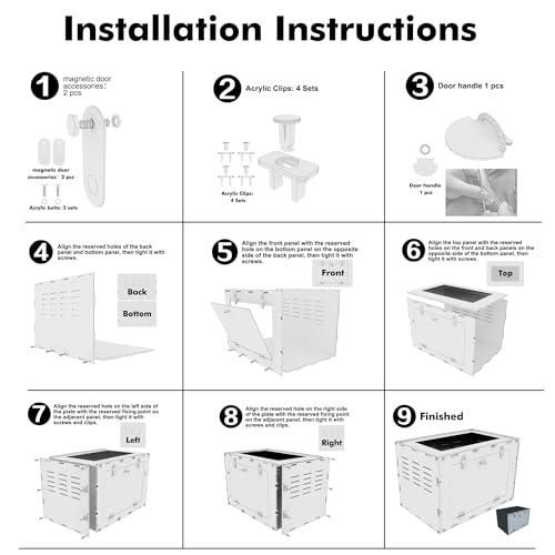 10 Gallon Reptile Tank – Reptile Enclosure for Leopard Geckos, Snakes & Bearded Dragons – Lizard Tank, Hermit Crab & Gecko Habitat - size: 18"12"12"