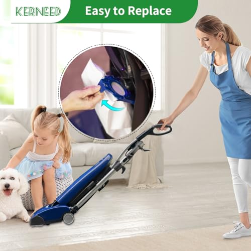 8 Pack R30D HEPA Replacement Vacuum Bags for Riccar Brilliance R30D, R30P, R30PET & Simplicity Synchrony S30D, S30P, S30PET Upright Vacuums Cleaner, Part RNHC-6/SNH-6