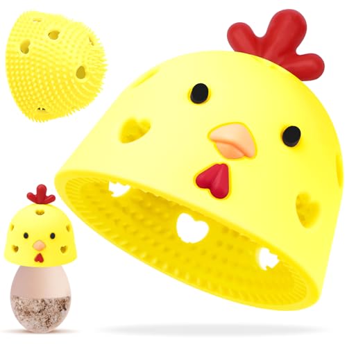 Silicone Egg Brush Cleaner, Egg Washer for Fresh Eggs, Egg Cleaner for Fresh Eggs, Egg Scrubber for Fresh Eggs, Reusable Cleaning Tools for Egg Washer (Yellow) - color: Yellow