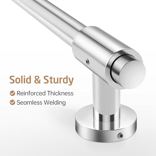 KES Shower Slider Bar 40 Inches with Adjustable Handheld Shower Head Holder for Bathroom Screw Mounted, SUS 304 Stainless Steel Polished Finish, F209S100DG-PS - color: Polished Finish, style: 39.9-Inch+Drill Mounted