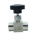 1 Piece Stainless Steel 304 Instrument Gas Needle Valve 3/8" NPT Female x 3/8 NPT Female - size: Straight 3/8" NPT F x F