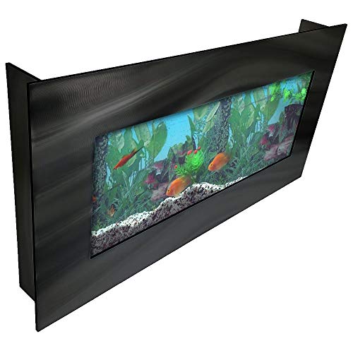 Aussie Aquariums AA-Skyline-BBLACK 2.0 Wall Mounted Aquarium Brushed Black - color: Black, size: Skyline
