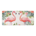 Large Size Gaming Mouse Pad Flamingos and Flowers Desk Mat Non-Slip Base Waterproof Desktop Writing Pad for Office Home - color: Flamingos and Flowers, size: 40x90cm