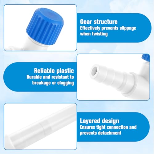 10 Pcs Aquarium Air Control Valves for 3/16" ID Airline Tubing, T Shaped Aquarium Air Valve Aquarium Tubing Connectors Single Way Plastic Flow Controllers Regulators for Fish Tank Tubing