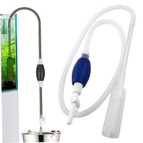 HOMSFOU Fish Tank Water Changer Manual Siphon Cleaner Vacuum Gravel Tool Medium Size for Aquarium Maintenance and Fish Tank Cleaning