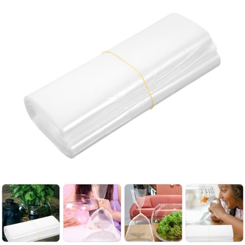 Veemoon 50Pcs Clear Plastic Fish Transport Bags Packing Bags for Aquarium Use for Pet Stores and Fish Farms Oxygen Supply Leak Resistant Shipping