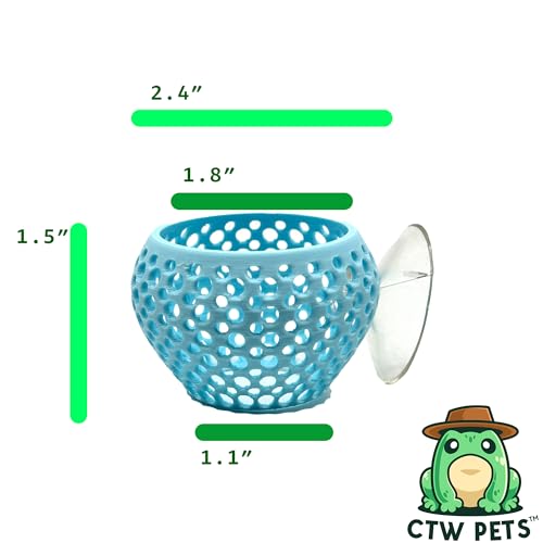 CTWPets Betta Bulb Hide | Betta Rest Fish Tank Ornament | Aquarium Cave with Suction Cup for Small Fish Tank, Betta Habitat, Shrimp Hideout, Aquatic Decor (Cotton Candy Blue) - color: Cotton Candy Blue