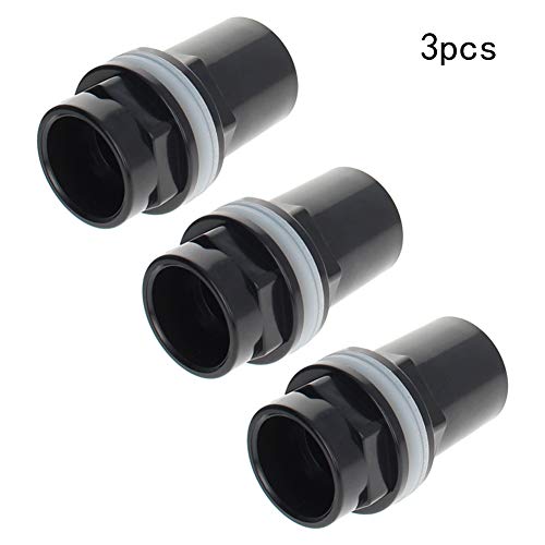 MroMax 32mm/1.26" ID PVC Aquarium Water Pipe Connector Joint Straight Tubes Hose Connector Fish Tanks Accessories 3pcs